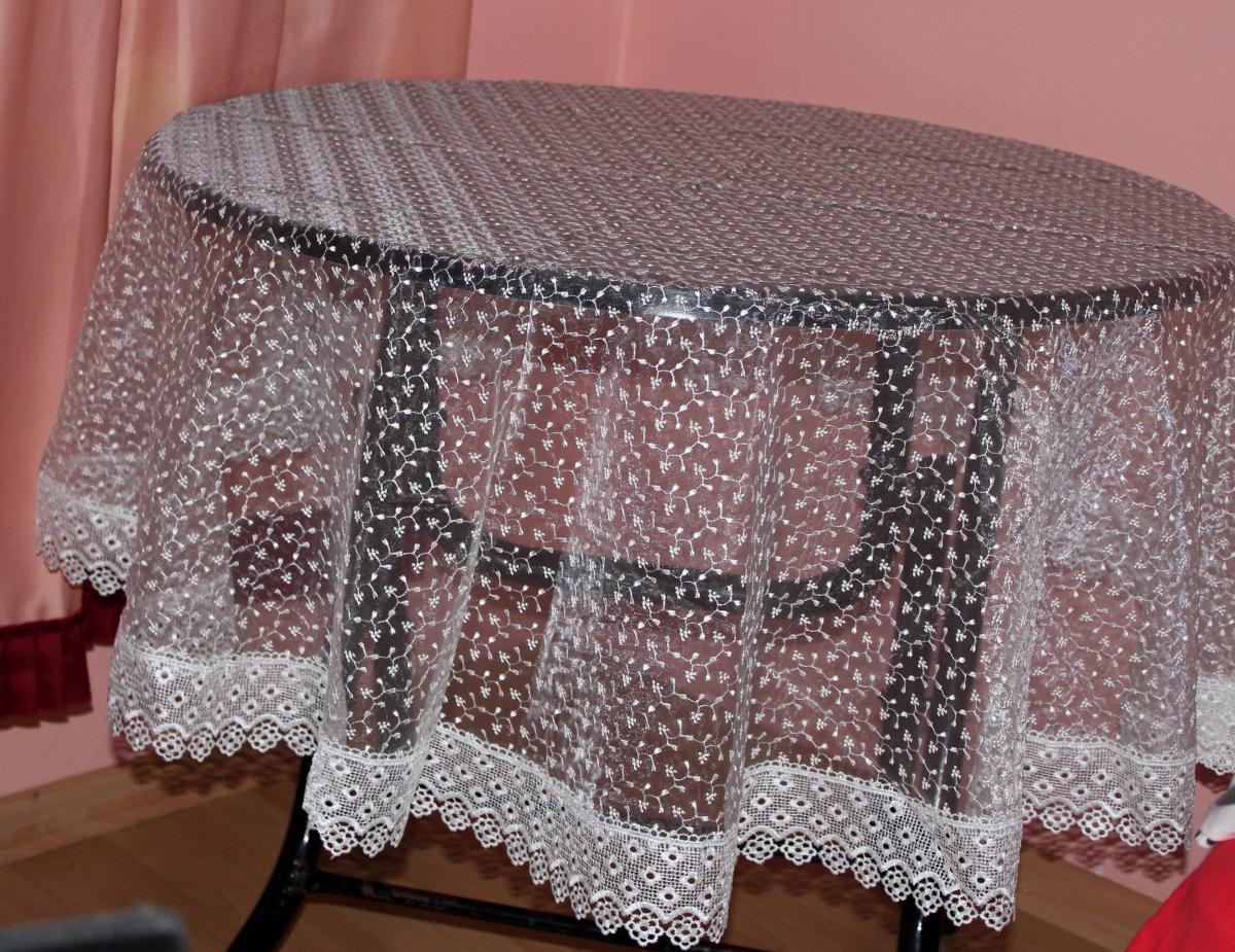Organza Table Cloth Special Conception Round Patterned